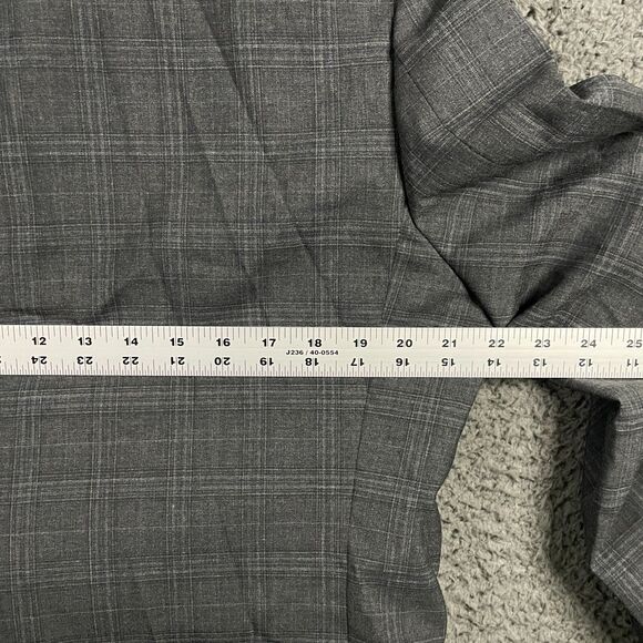 Banana Republic Sport Coat Mens 44R Gray Plaid Performance Wool Lightweight - Picture 13 of 16